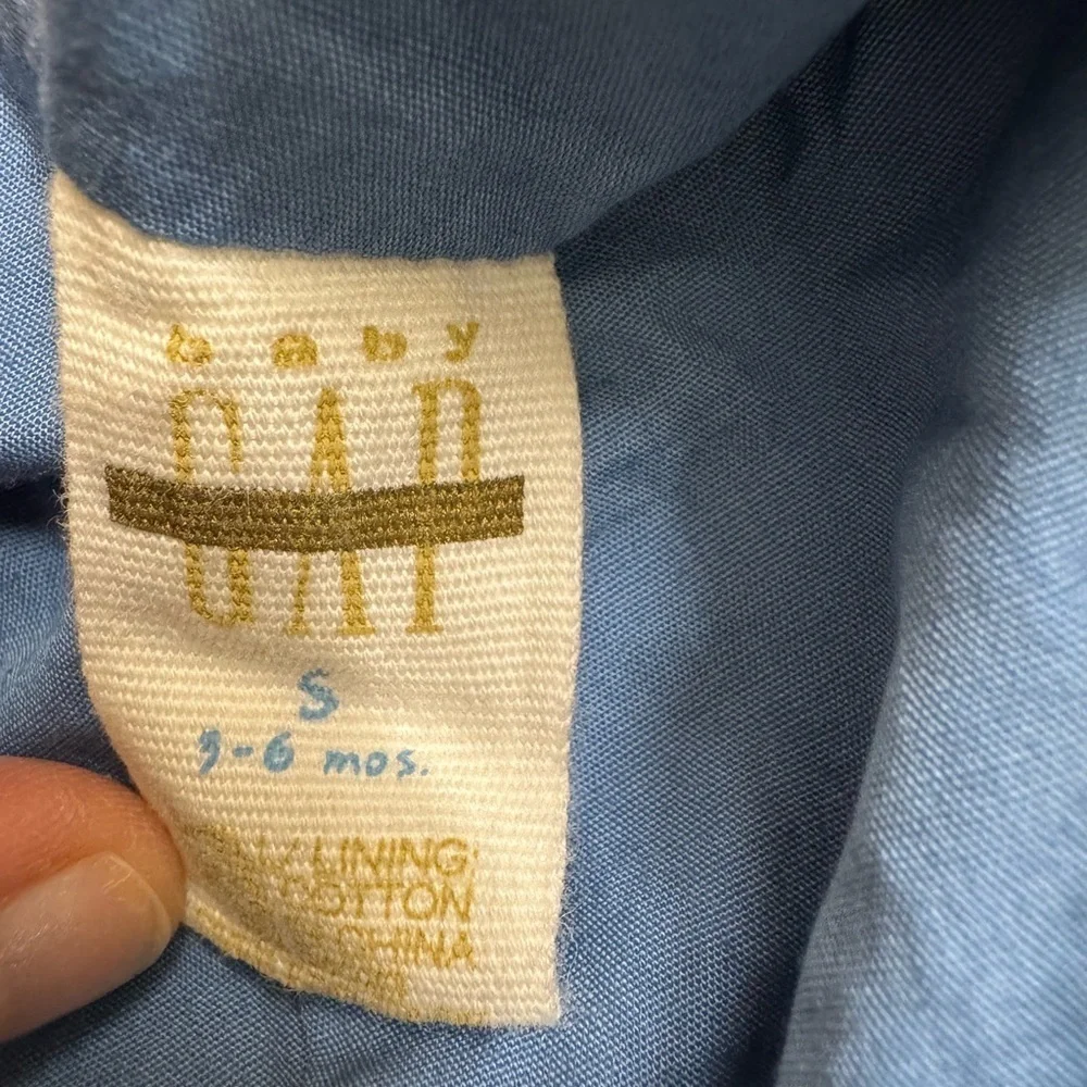 Y2K VTG Baby Gap Baby Girl Blue Floral Bucket Hat Cotton 3-6M